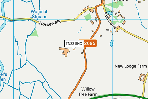 TN33 9HQ map - OS VectorMap District (Ordnance Survey) TN33 9HQ map - OS VectorMap District (Ordnance Survey)