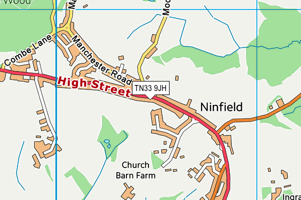 TN33 9JH map - OS VectorMap District (Ordnance Survey) TN33 9JH map - OS VectorMap District (Ordnance Survey)