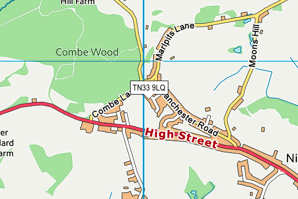 TN33 9LQ map - OS VectorMap District (Ordnance Survey) TN33 9LQ map - OS VectorMap District (Ordnance Survey)