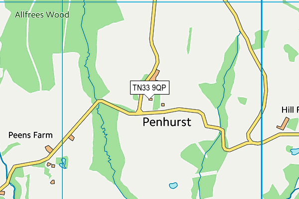 TN33 9QP map - OS VectorMap District (Ordnance Survey) TN33 9QP map - OS VectorMap District (Ordnance Survey)