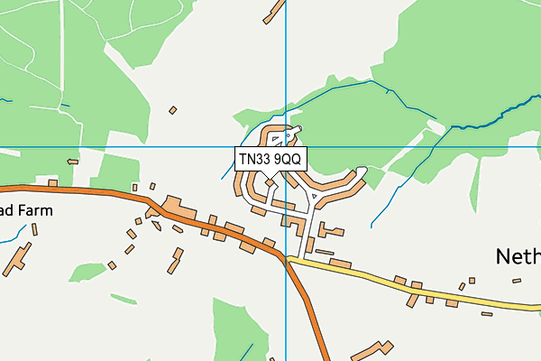 TN33 9QQ map - OS VectorMap District (Ordnance Survey) TN33 9QQ map - OS VectorMap District (Ordnance Survey)