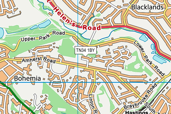 TN34 1BY map - OS VectorMap District (Ordnance Survey) TN34 1BY map - OS VectorMap District (Ordnance Survey)