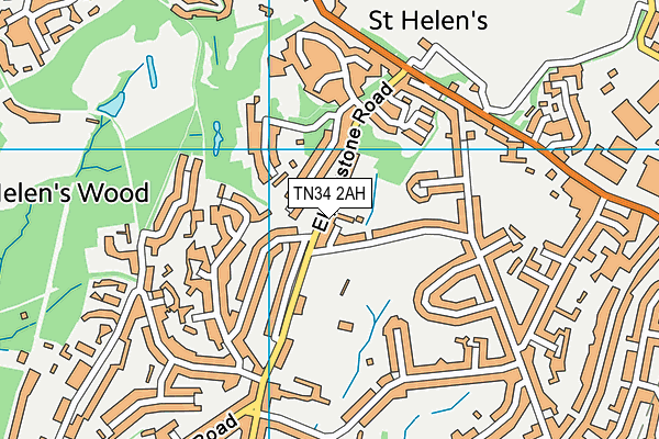 TN34 2AH map - OS VectorMap District (Ordnance Survey) TN34 2AH map - OS VectorMap District (Ordnance Survey)