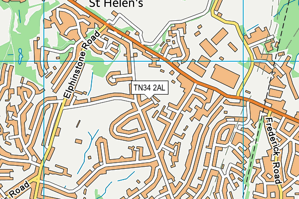 TN34 2AL map - OS VectorMap District (Ordnance Survey) TN34 2AL map - OS VectorMap District (Ordnance Survey)
