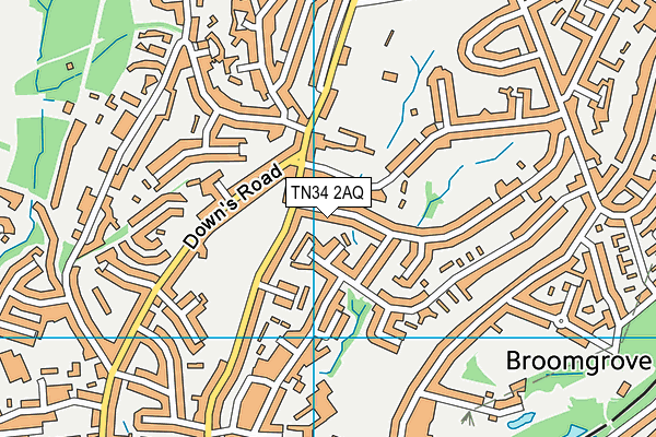 TN34 2AQ map - OS VectorMap District (Ordnance Survey) TN34 2AQ map - OS VectorMap District (Ordnance Survey)