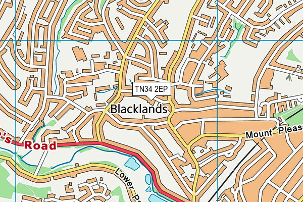 TN34 2EP map - OS VectorMap District (Ordnance Survey) TN34 2EP map - OS VectorMap District (Ordnance Survey)