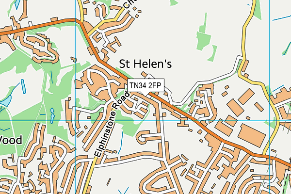 TN34 2FP map - OS VectorMap District (Ordnance Survey) TN34 2FP map - OS VectorMap District (Ordnance Survey)