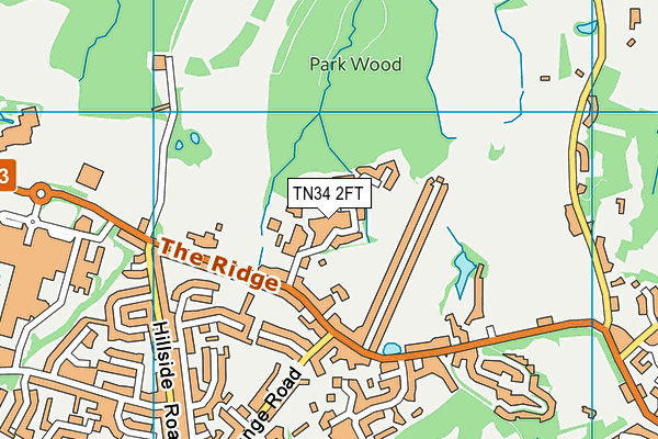 TN34 2FT map - OS VectorMap District (Ordnance Survey) TN34 2FT map - OS VectorMap District (Ordnance Survey)