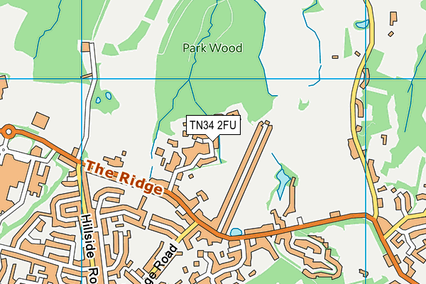 TN34 2FU map - OS VectorMap District (Ordnance Survey) TN34 2FU map - OS VectorMap District (Ordnance Survey)
