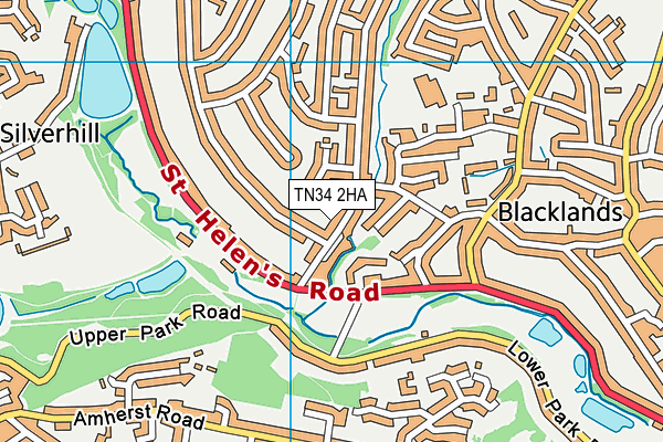 TN34 2HA map - OS VectorMap District (Ordnance Survey) TN34 2HA map - OS VectorMap District (Ordnance Survey)