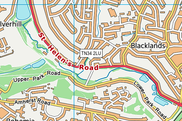 TN34 2LU map - OS VectorMap District (Ordnance Survey) TN34 2LU map - OS VectorMap District (Ordnance Survey)