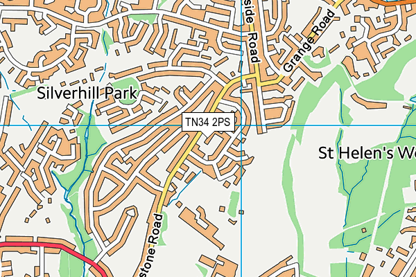 TN34 2PS map - OS VectorMap District (Ordnance Survey) TN34 2PS map - OS VectorMap District (Ordnance Survey)