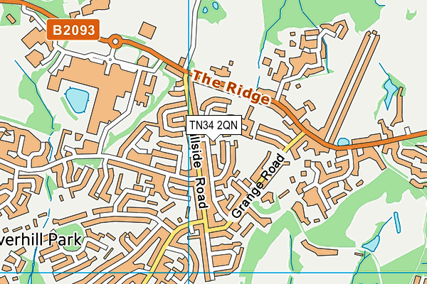 TN34 2QN map - OS VectorMap District (Ordnance Survey) TN34 2QN map - OS VectorMap District (Ordnance Survey)