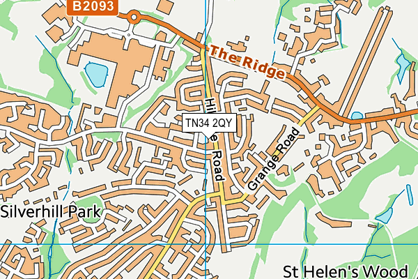 TN34 2QY map - OS VectorMap District (Ordnance Survey) TN34 2QY map - OS VectorMap District (Ordnance Survey)