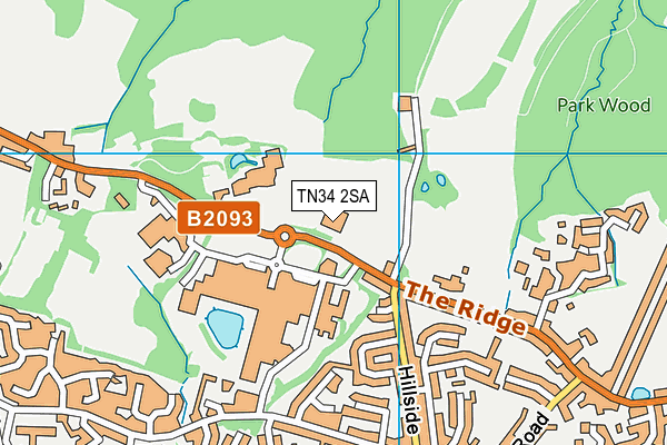 TN34 2SA map - OS VectorMap District (Ordnance Survey) TN34 2SA map - OS VectorMap District (Ordnance Survey)