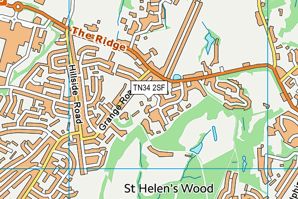 TN34 2SF map - OS VectorMap District (Ordnance Survey) TN34 2SF map - OS VectorMap District (Ordnance Survey)