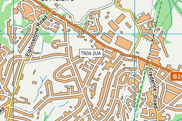 TN34 2UA map - OS VectorMap District (Ordnance Survey) TN34 2UA map - OS VectorMap District (Ordnance Survey)
