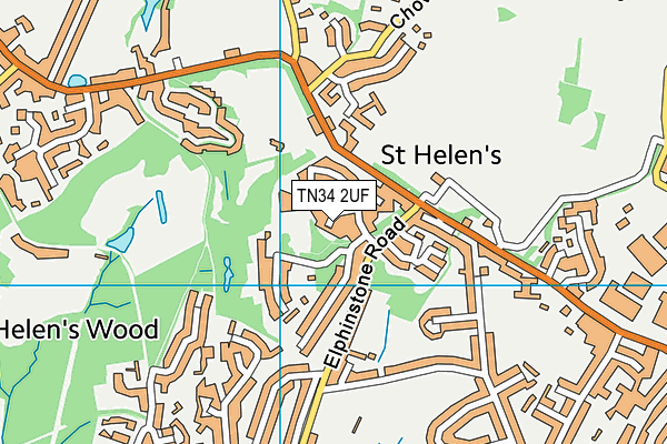 TN34 2UF map - OS VectorMap District (Ordnance Survey) TN34 2UF map - OS VectorMap District (Ordnance Survey)