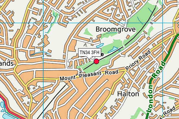 TN34 3FH map - OS VectorMap District (Ordnance Survey) TN34 3FH map - OS VectorMap District (Ordnance Survey)