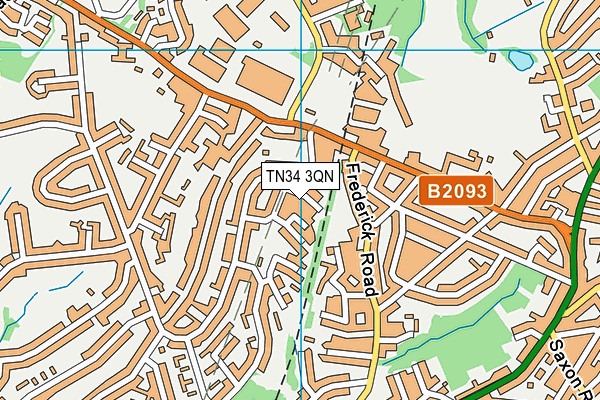TN34 3QN map - OS VectorMap District (Ordnance Survey) TN34 3QN map - OS VectorMap District (Ordnance Survey)