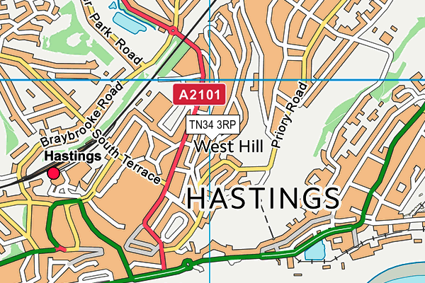 TN34 3RP map - OS VectorMap District (Ordnance Survey) TN34 3RP map - OS VectorMap District (Ordnance Survey)