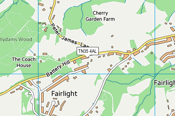 TN35 4AL map - OS VectorMap District (Ordnance Survey) TN35 4AL map - OS VectorMap District (Ordnance Survey)