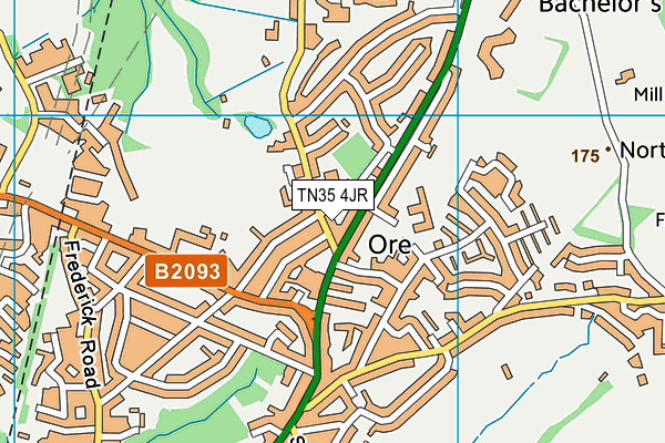 TN35 4JR map - OS VectorMap District (Ordnance Survey) TN35 4JR map - OS VectorMap District (Ordnance Survey)