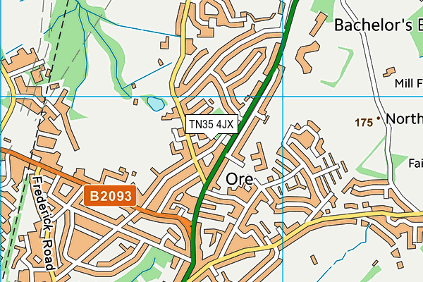 TN35 4JX map - OS VectorMap District (Ordnance Survey) TN35 4JX map - OS VectorMap District (Ordnance Survey)