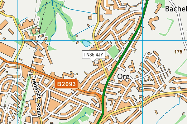 TN35 4JY map - OS VectorMap District (Ordnance Survey) TN35 4JY map - OS VectorMap District (Ordnance Survey)