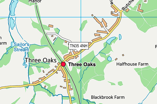 TN35 4NH map - OS VectorMap District (Ordnance Survey) TN35 4NH map - OS VectorMap District (Ordnance Survey)