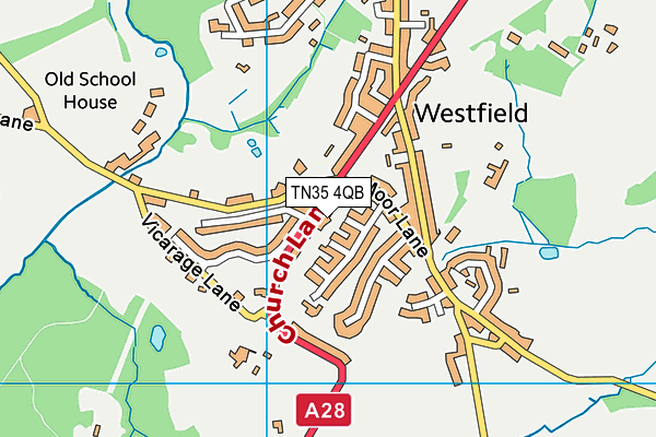 TN35 4QB map - OS VectorMap District (Ordnance Survey) TN35 4QB map - OS VectorMap District (Ordnance Survey)