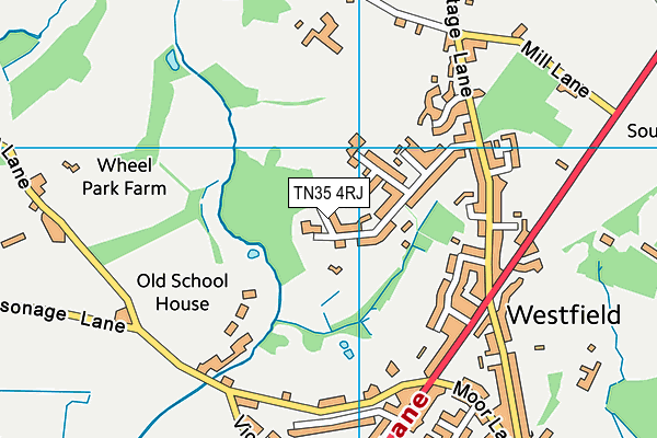 TN35 4RJ map - OS VectorMap District (Ordnance Survey) TN35 4RJ map - OS VectorMap District (Ordnance Survey)