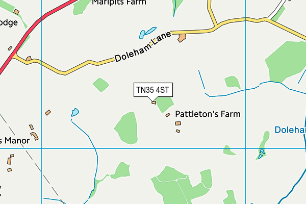 TN35 4ST map - OS VectorMap District (Ordnance Survey) TN35 4ST map - OS VectorMap District (Ordnance Survey)