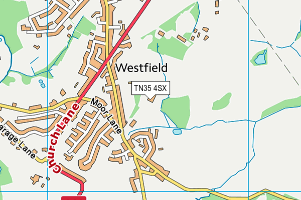 TN35 4SX map - OS VectorMap District (Ordnance Survey) TN35 4SX map - OS VectorMap District (Ordnance Survey)