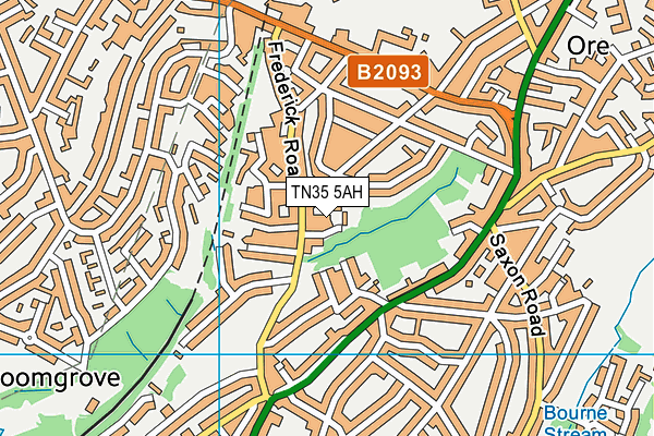 TN35 5AH map - OS VectorMap District (Ordnance Survey) TN35 5AH map - OS VectorMap District (Ordnance Survey)