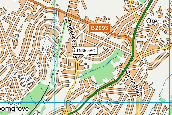 TN35 5AQ map - OS VectorMap District (Ordnance Survey) TN35 5AQ map - OS VectorMap District (Ordnance Survey)