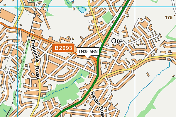 TN35 5BN map - OS VectorMap District (Ordnance Survey) TN35 5BN map - OS VectorMap District (Ordnance Survey)