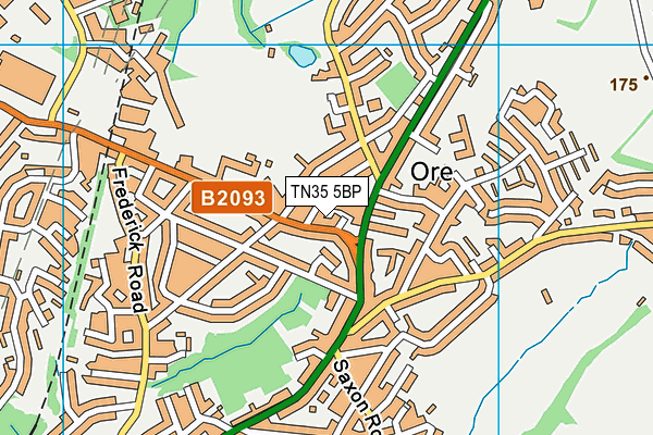 TN35 5BP map - OS VectorMap District (Ordnance Survey) TN35 5BP map - OS VectorMap District (Ordnance Survey)