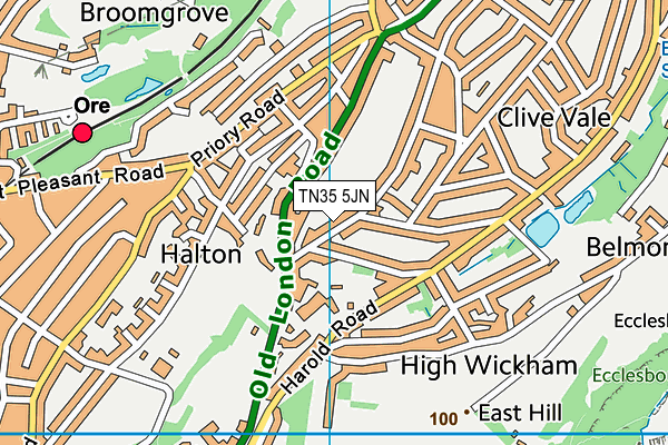 TN35 5JN map - OS VectorMap District (Ordnance Survey) TN35 5JN map - OS VectorMap District (Ordnance Survey)