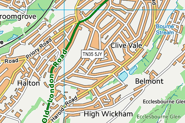 TN35 5JY map - OS VectorMap District (Ordnance Survey) TN35 5JY map - OS VectorMap District (Ordnance Survey)