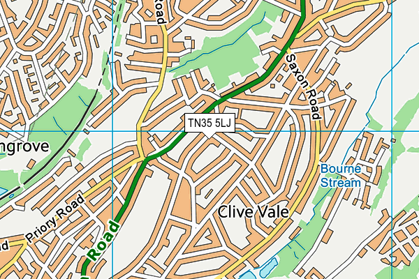 TN35 5LJ map - OS VectorMap District (Ordnance Survey) TN35 5LJ map - OS VectorMap District (Ordnance Survey)