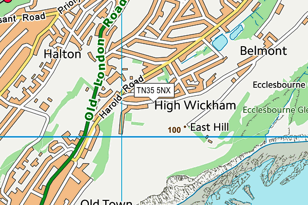 TN35 5NX map - OS VectorMap District (Ordnance Survey) TN35 5NX map - OS VectorMap District (Ordnance Survey)