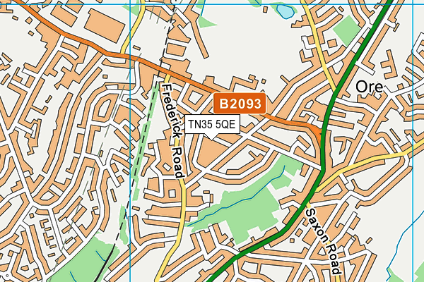 TN35 5QE map - OS VectorMap District (Ordnance Survey) TN35 5QE map - OS VectorMap District (Ordnance Survey)