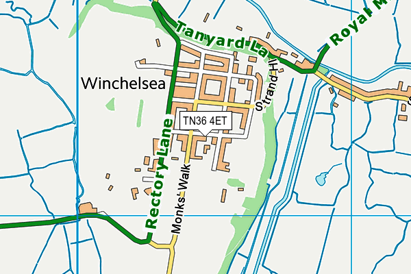 TN36 4ET map - OS VectorMap District (Ordnance Survey) TN36 4ET map - OS VectorMap District (Ordnance Survey)