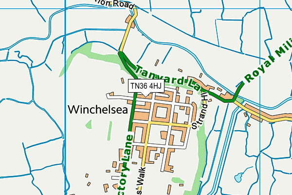 TN36 4HJ map - OS VectorMap District (Ordnance Survey) TN36 4HJ map - OS VectorMap District (Ordnance Survey)