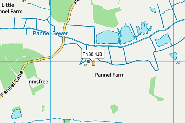 TN36 4JB map - OS VectorMap District (Ordnance Survey) TN36 4JB map - OS VectorMap District (Ordnance Survey)