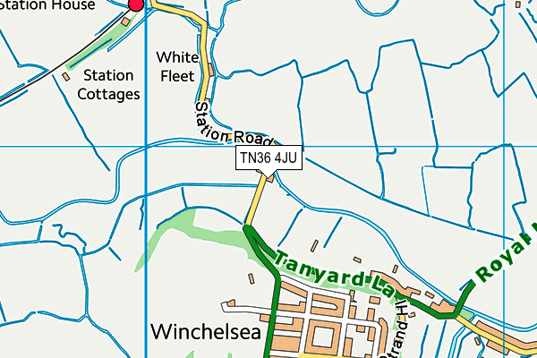 TN36 4JU map - OS VectorMap District (Ordnance Survey) TN36 4JU map - OS VectorMap District (Ordnance Survey)