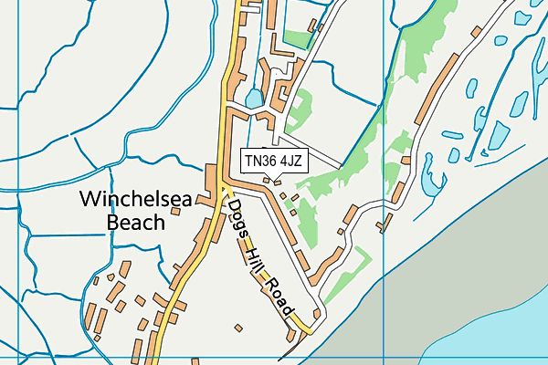 TN36 4JZ map - OS VectorMap District (Ordnance Survey) TN36 4JZ map - OS VectorMap District (Ordnance Survey)