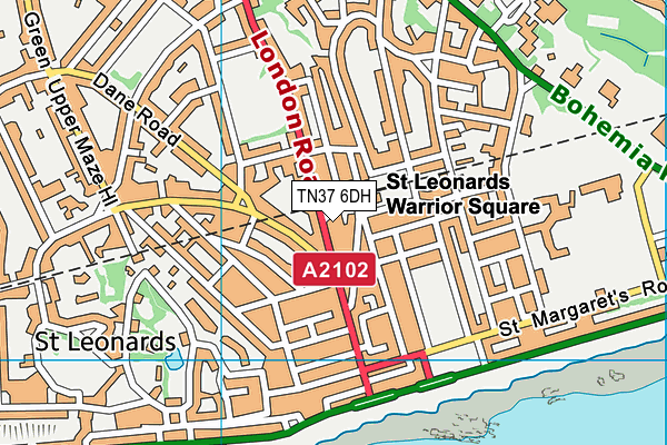 TN37 6DH map - OS VectorMap District (Ordnance Survey) TN37 6DH map - OS VectorMap District (Ordnance Survey)