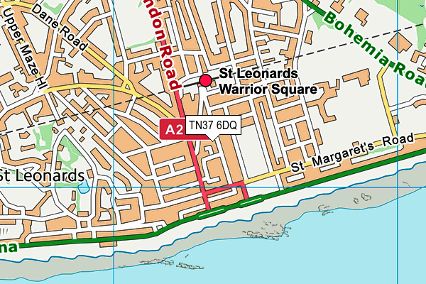 TN37 6DQ map - OS VectorMap District (Ordnance Survey) TN37 6DQ map - OS VectorMap District (Ordnance Survey)